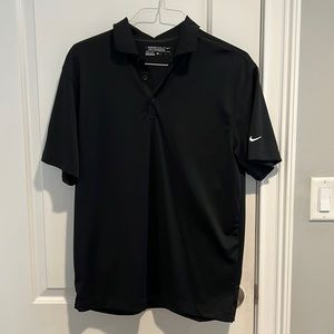 Nike Mens Black Golf Shirt, Size Medium